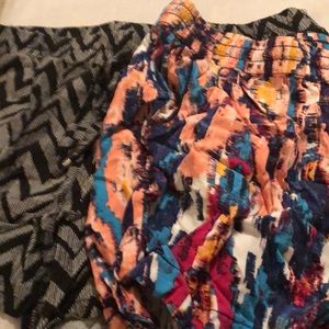 Two pairs of shorts.